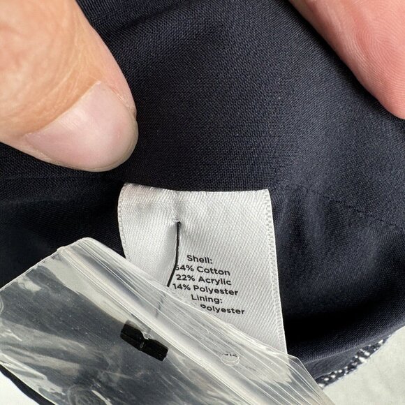 Talbots Jacket Women’s 14 navy blue tweed blazer workwear minimalist office - Picture 4 of 5